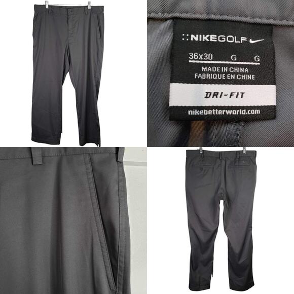 Nike Other - Nike Golf Pants Men's Size 36x30 Gray Straight Leg Chino Pants Modern